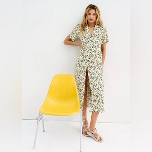 Urban Outfitters Mila floral midi shirt dress